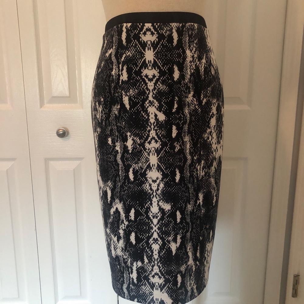 Calvin Klein Snakeskin Pencil Skirt
